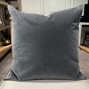 Studio McGee Original Pillow Collection 26x26” Gray Velvet Pillow Cover
